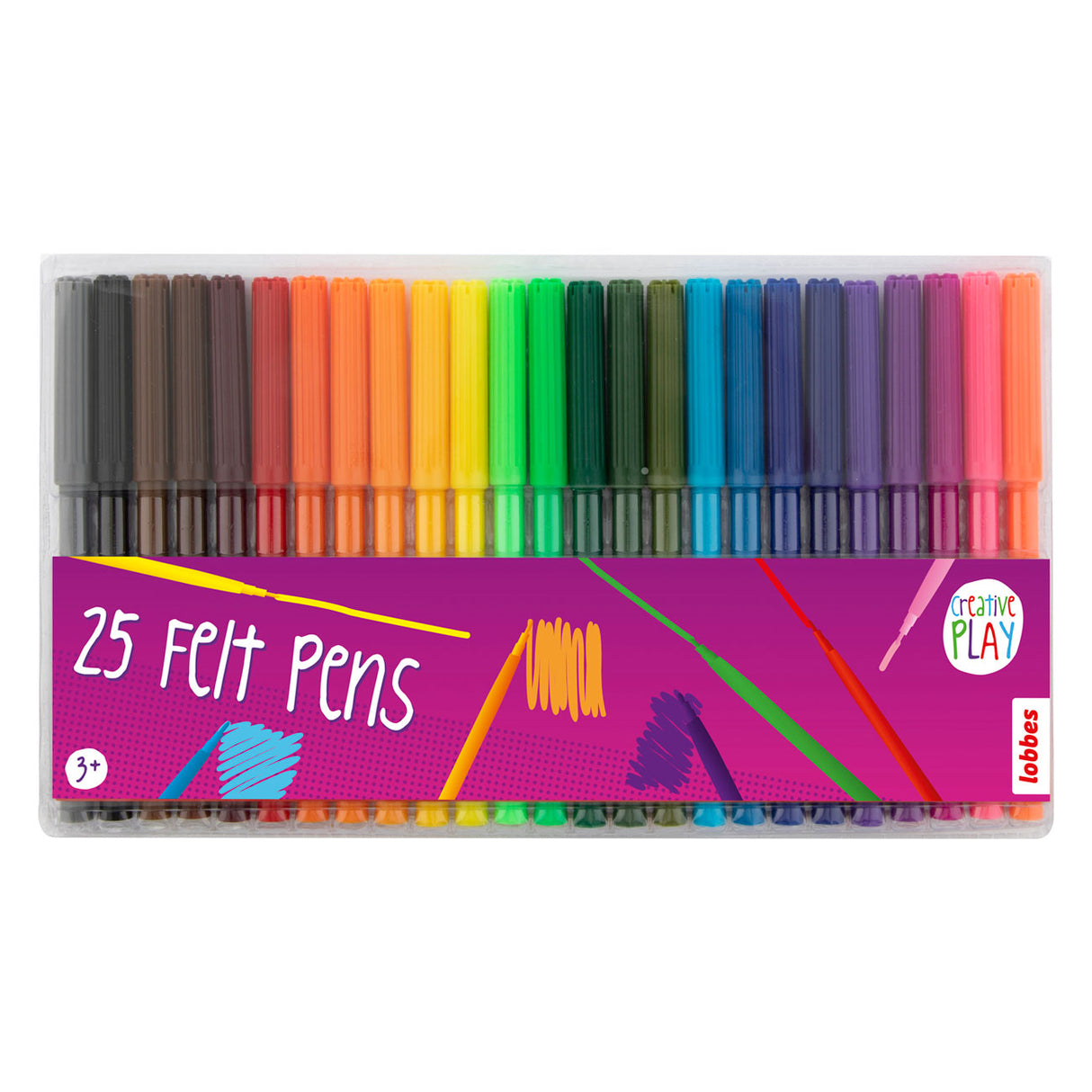 Lobbes felt-tip pens, 25 pcs.
