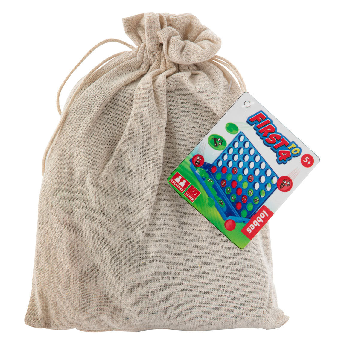 Grafix peli 4 peräkkäin puuvillapussissa