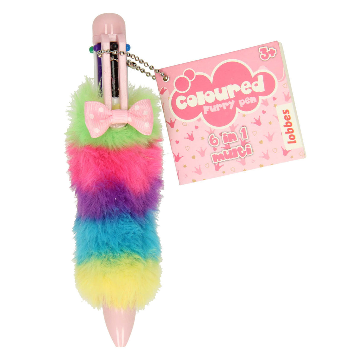 Grafix multi-color pen fluffy rainbow