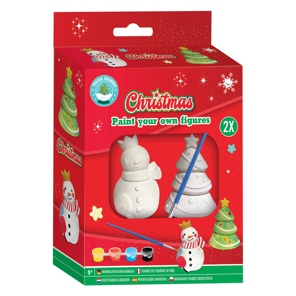 Grafix paint your own Christmas figures, set of 2 pieces
