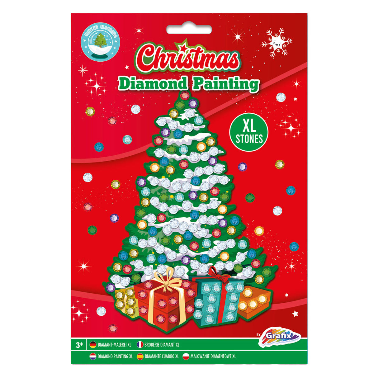 Grafix diamond painting kerst a5