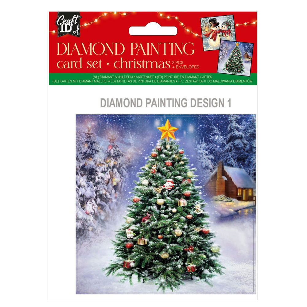 Grafix make your own Christmas cards diamond painting, 2 pcs.