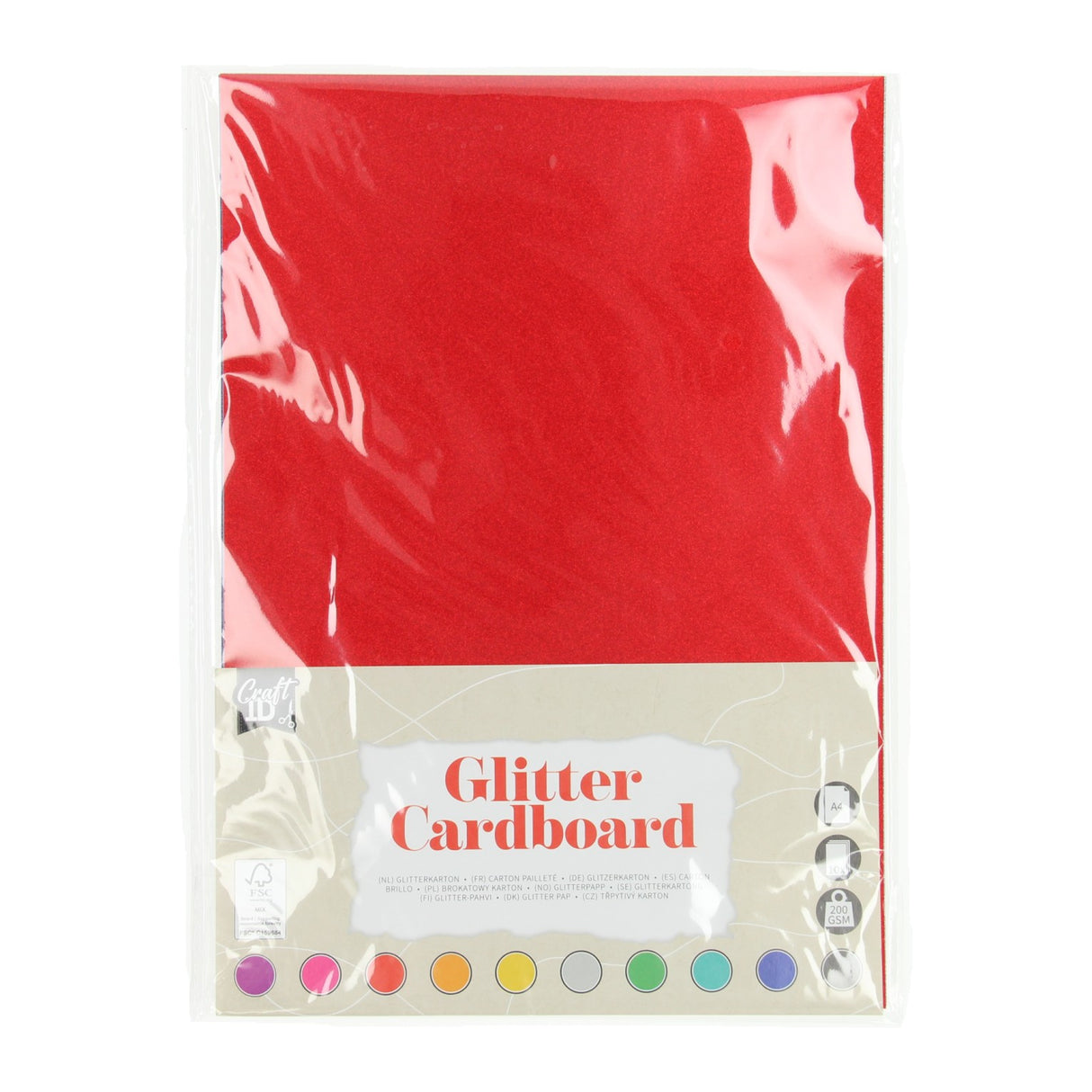 Cardboard de Glitter Group Group de artesanía creativo, 10 hojas