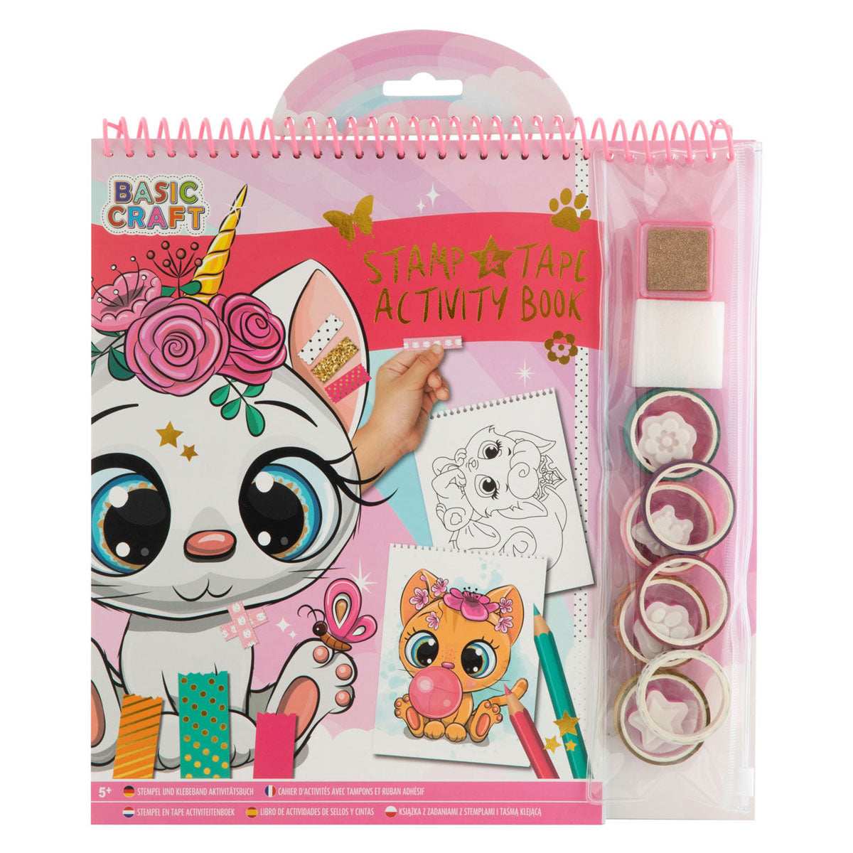 Kreatív kézműves csoport bélyegző és szalagos tevékenységi könyv - egyszarvú