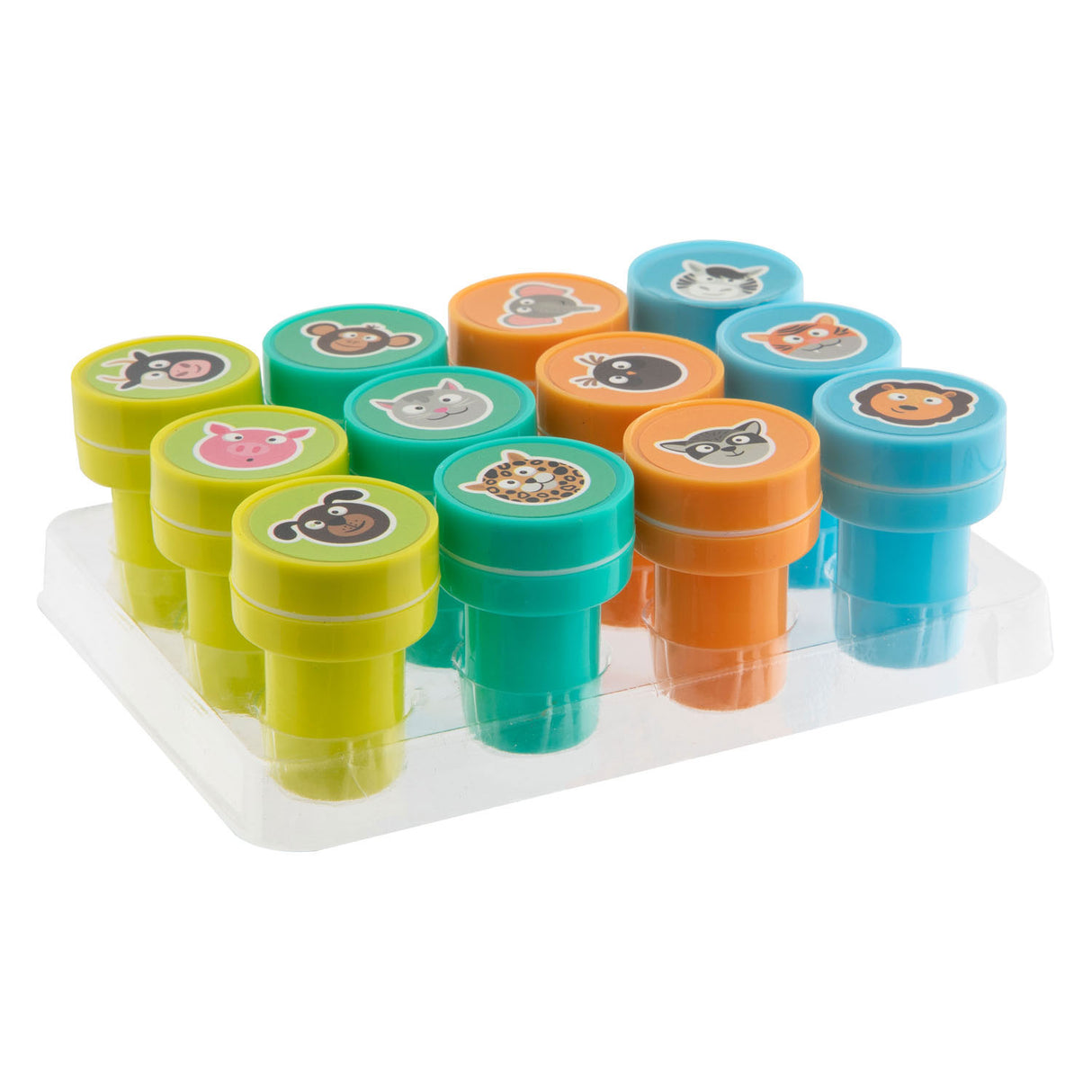 Kreativ-Bastelgruppen-Stempelset Tiere, 12-tlg.