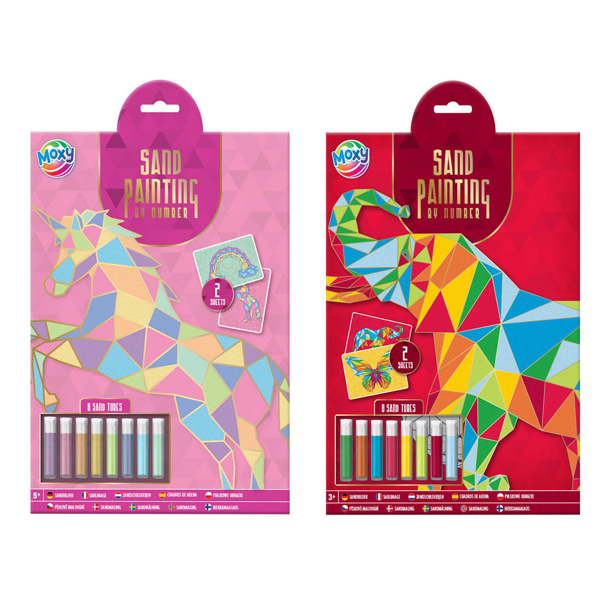 Creative Craft Group haciendo pinturas de arena, 10dlg.