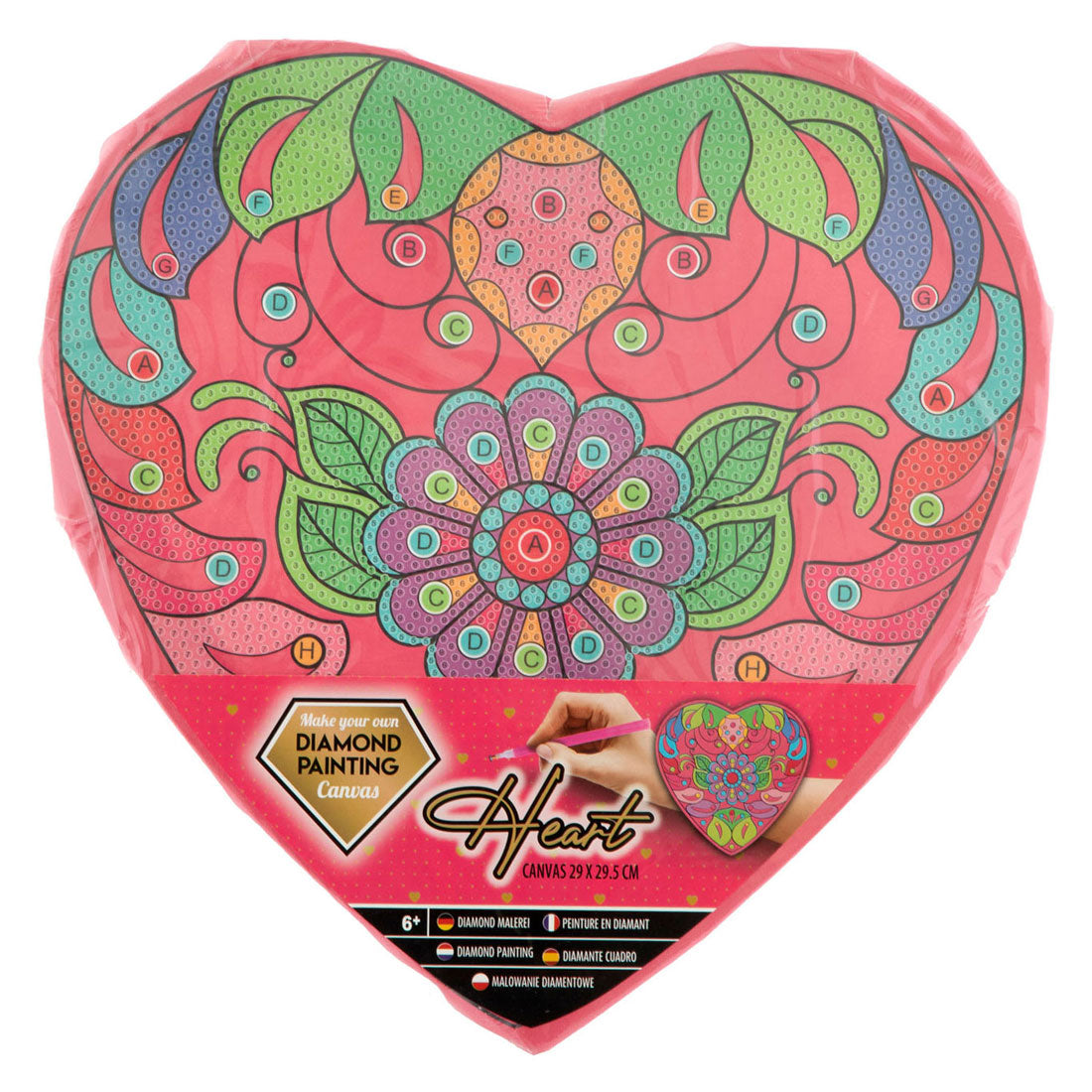 Creative Craft Group Pintura de diamantes Hart Canvas