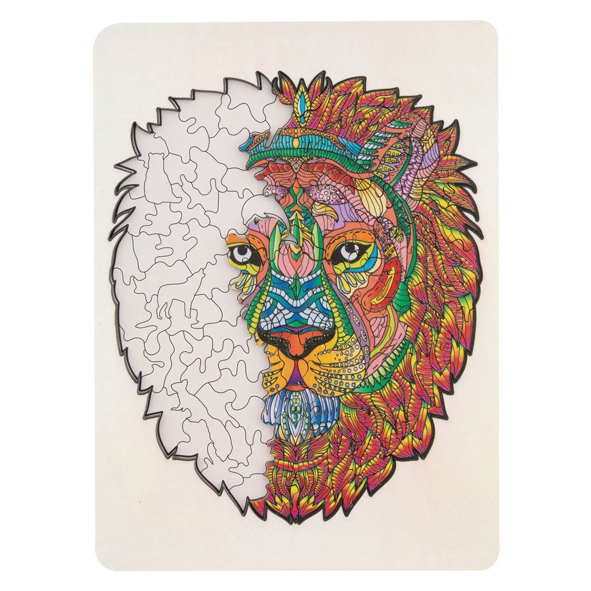 Creative craft group wooden jigsaw puzzle lion, 140 pcs.