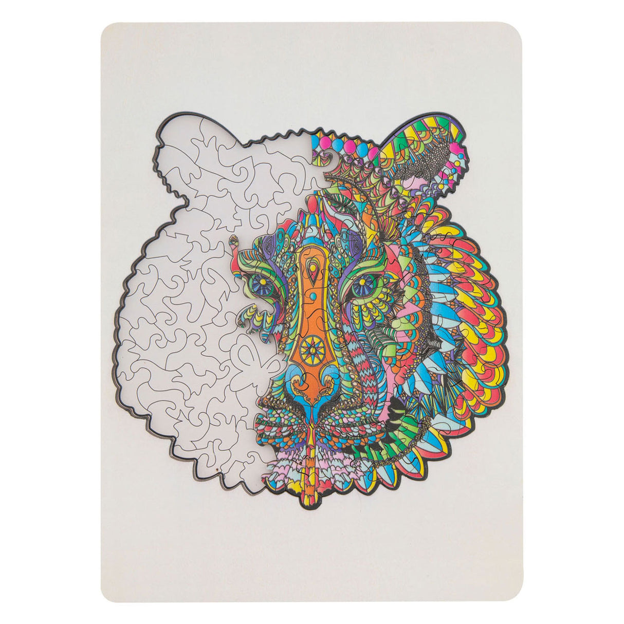 Grupo de artesanato criativo Wooden Jigsaw Puzzle Tiger 130ST.