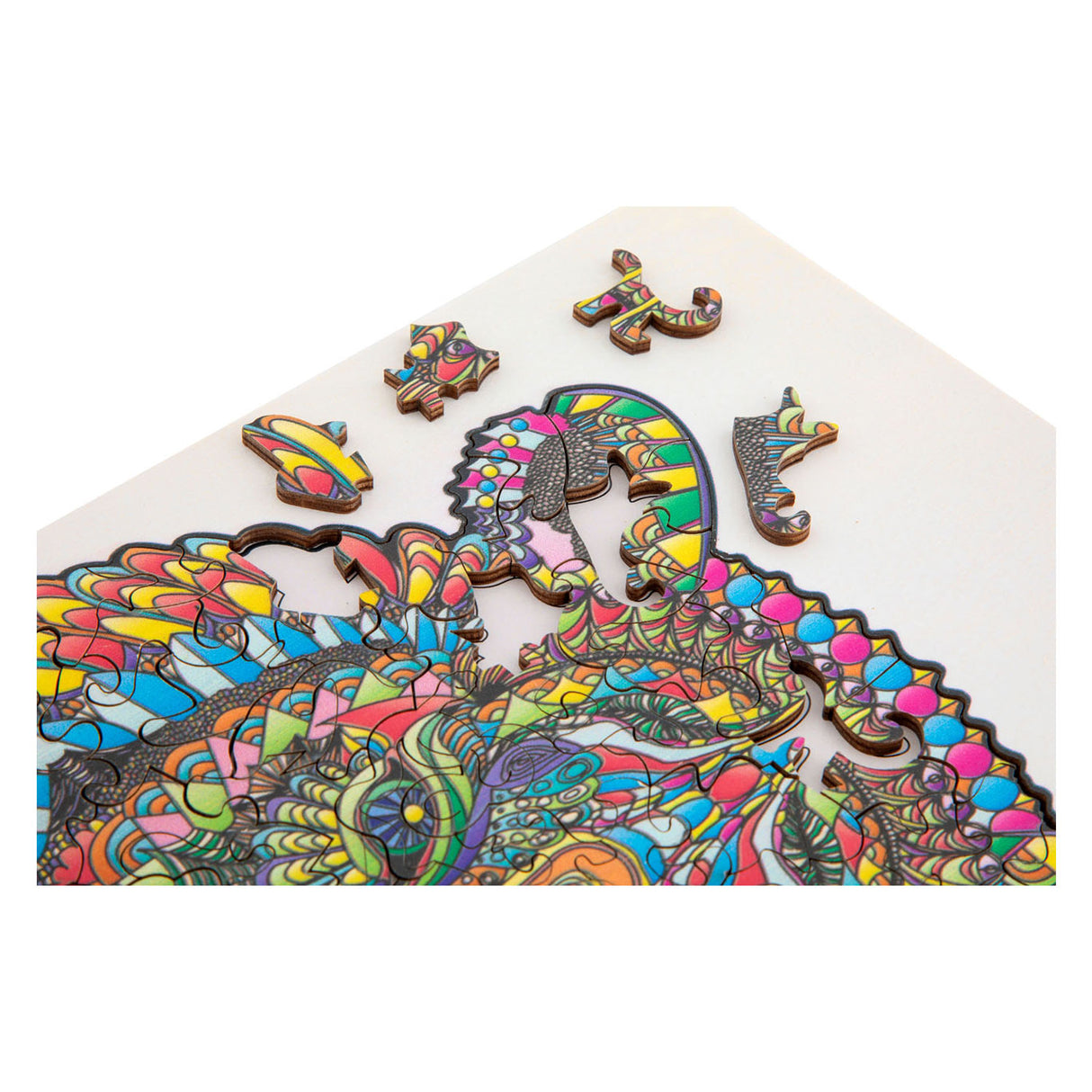 Grupo de artesanato criativo Wooden Jigsaw Puzzle Tiger 130ST.