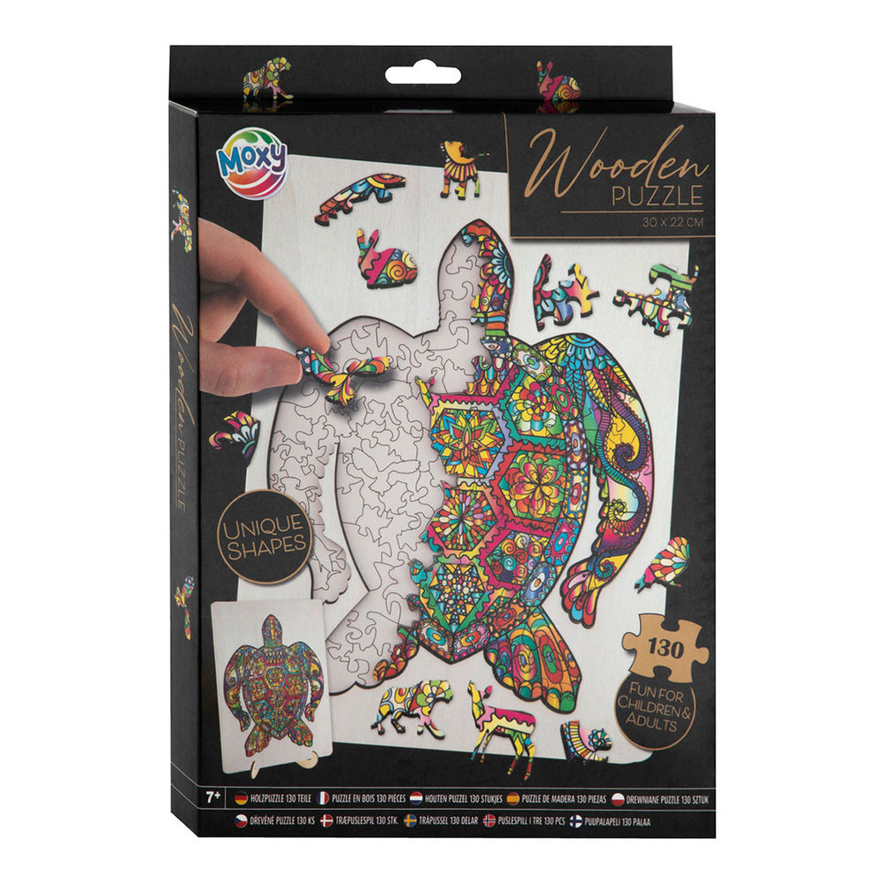 Creative craft group wooden jigsaw puzzle turtle, 130 pcs.