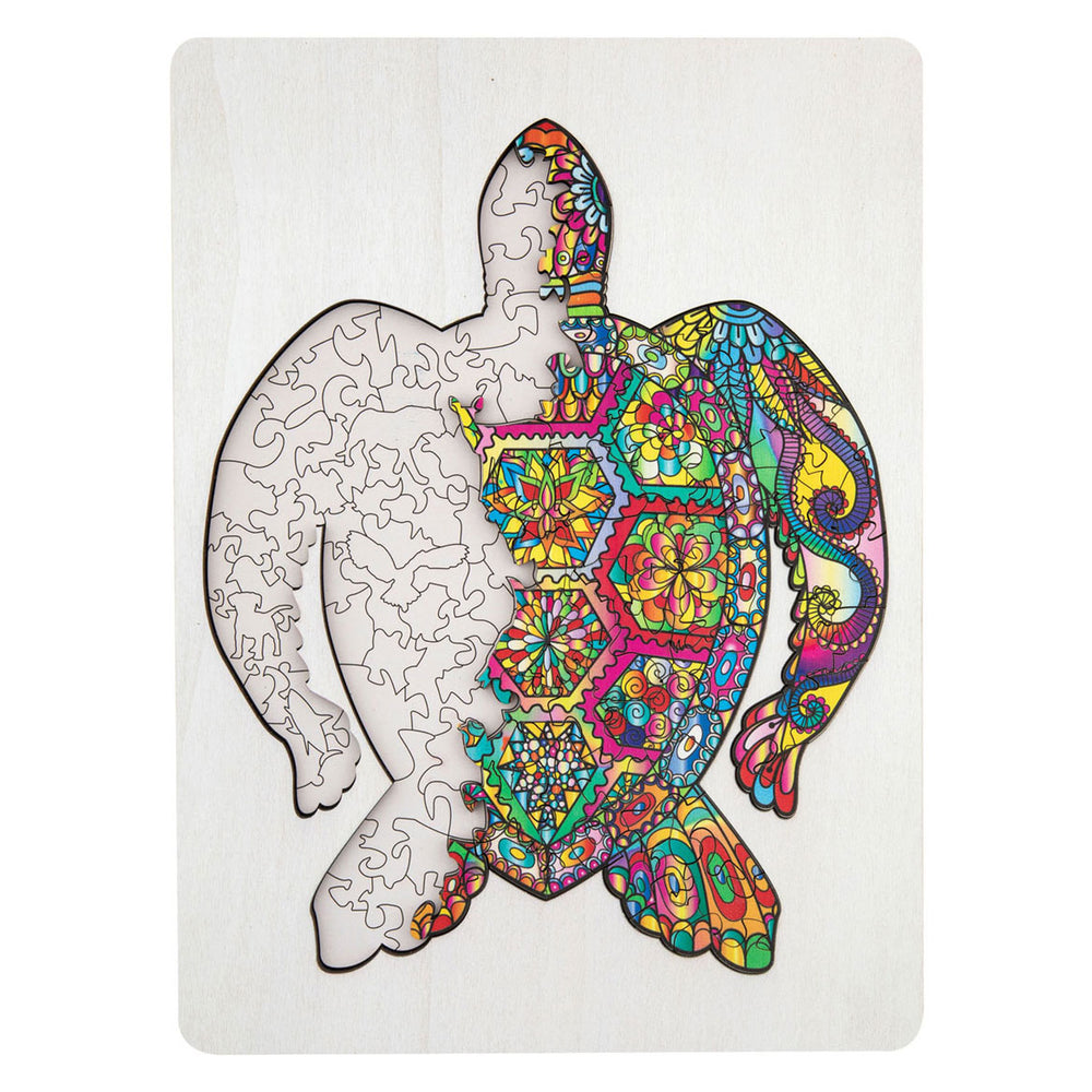 Creative craft group wooden jigsaw puzzle turtle, 130 pcs.