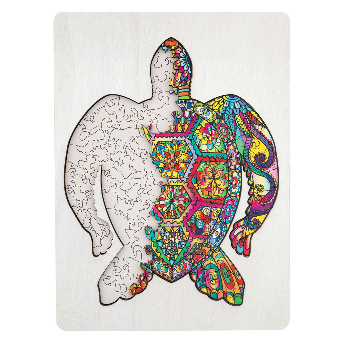 Creative craft group wooden jigsaw puzzle turtle, 130 pcs.