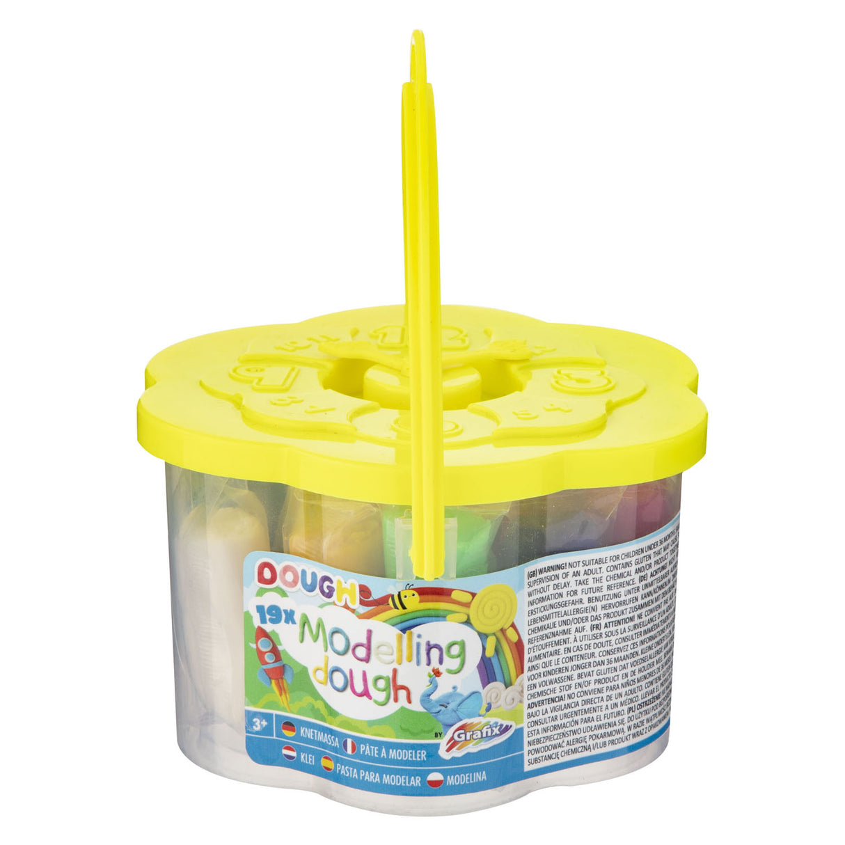 Kreatives Bastelgruppen-Ton-Set im Koffer, 19-teilig.