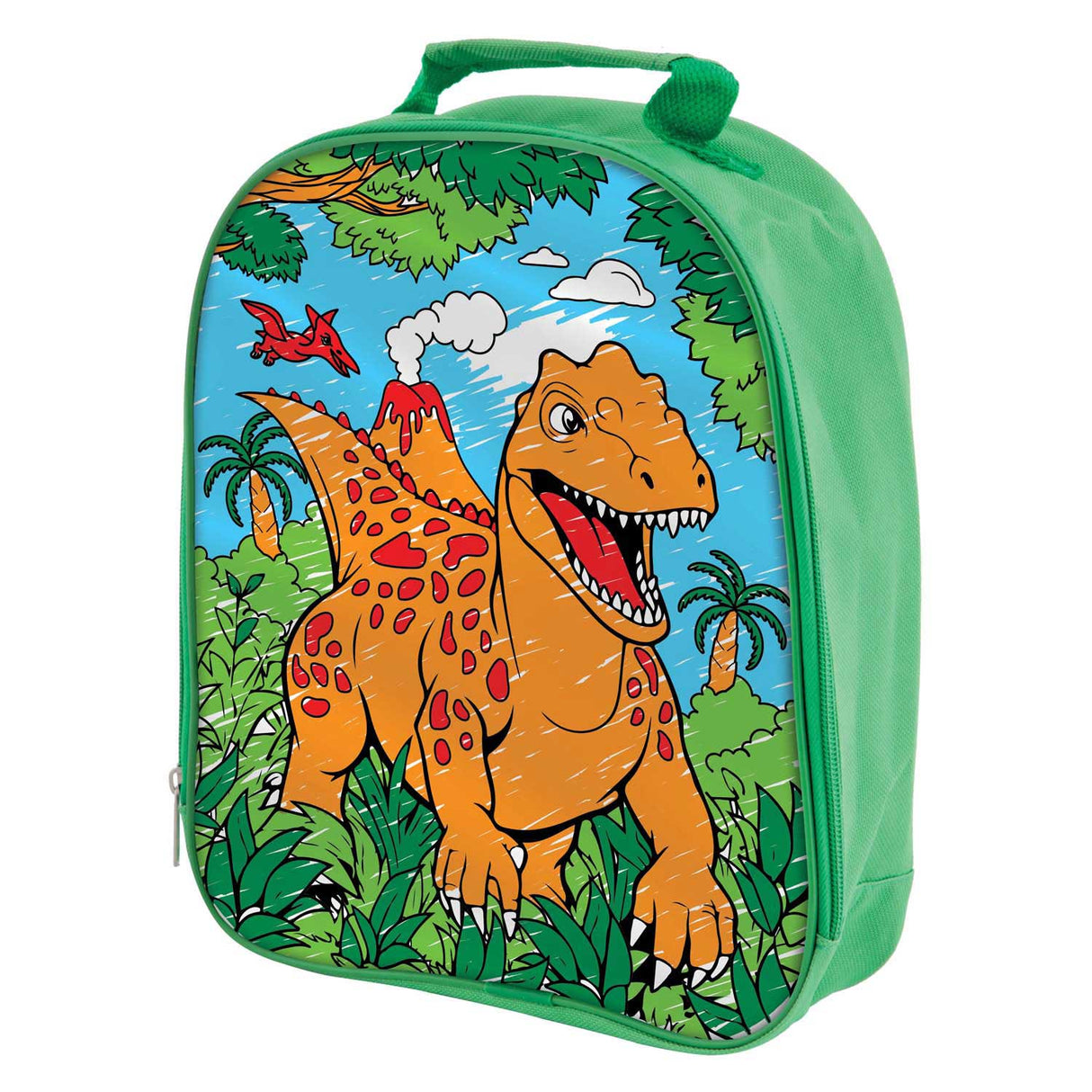 Die kreative Bastelgruppe „Dino“ bemalt Ihre eigene Tasche mit Markern