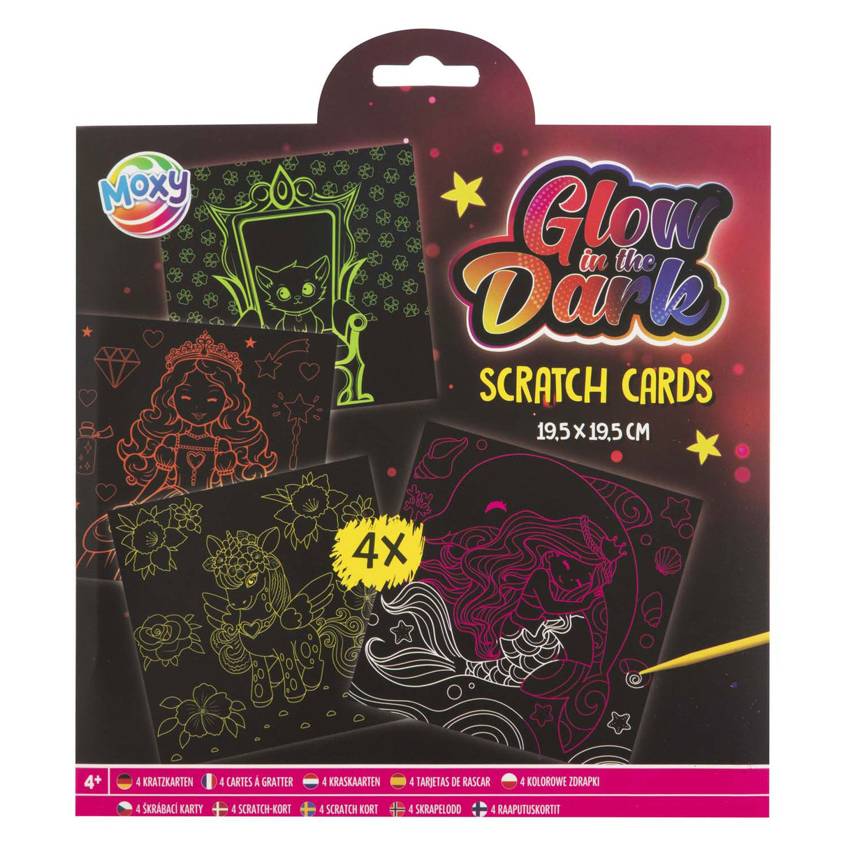 Creative craft group scratch cards glow in the dark