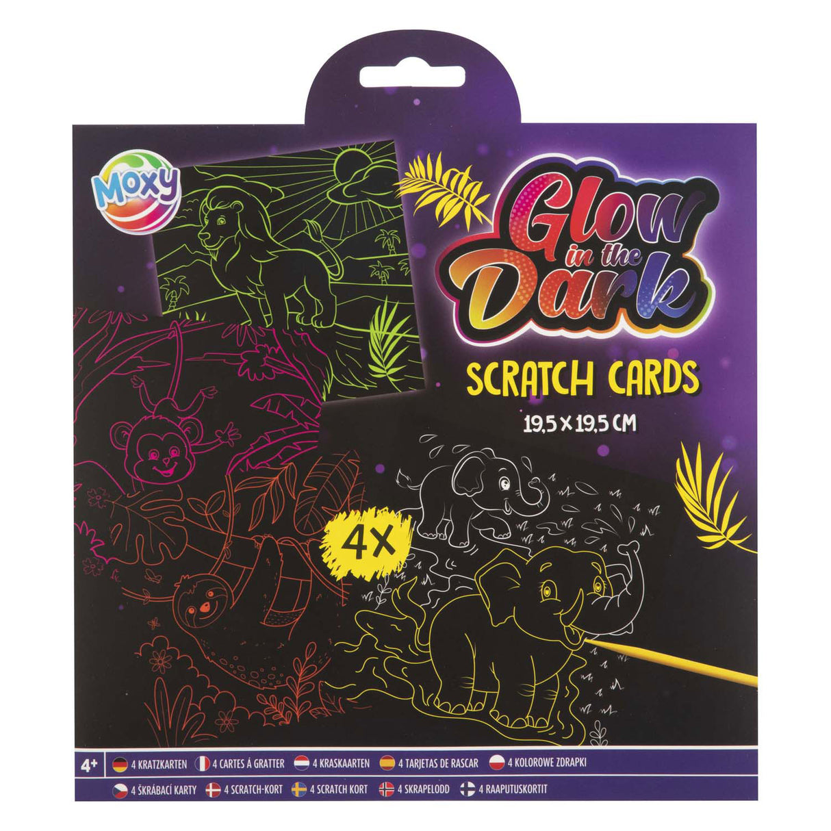 Creative craft group scratch cards glow in the dark