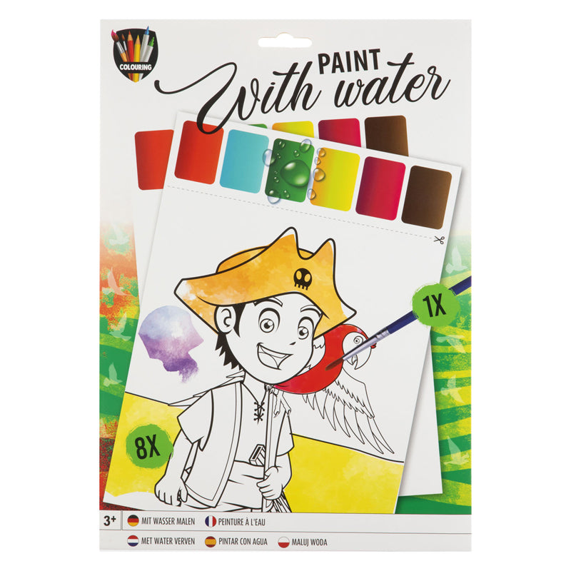 Kreativ Handwierksgruppmolerei mat Waasserthema, 12 Deeler.