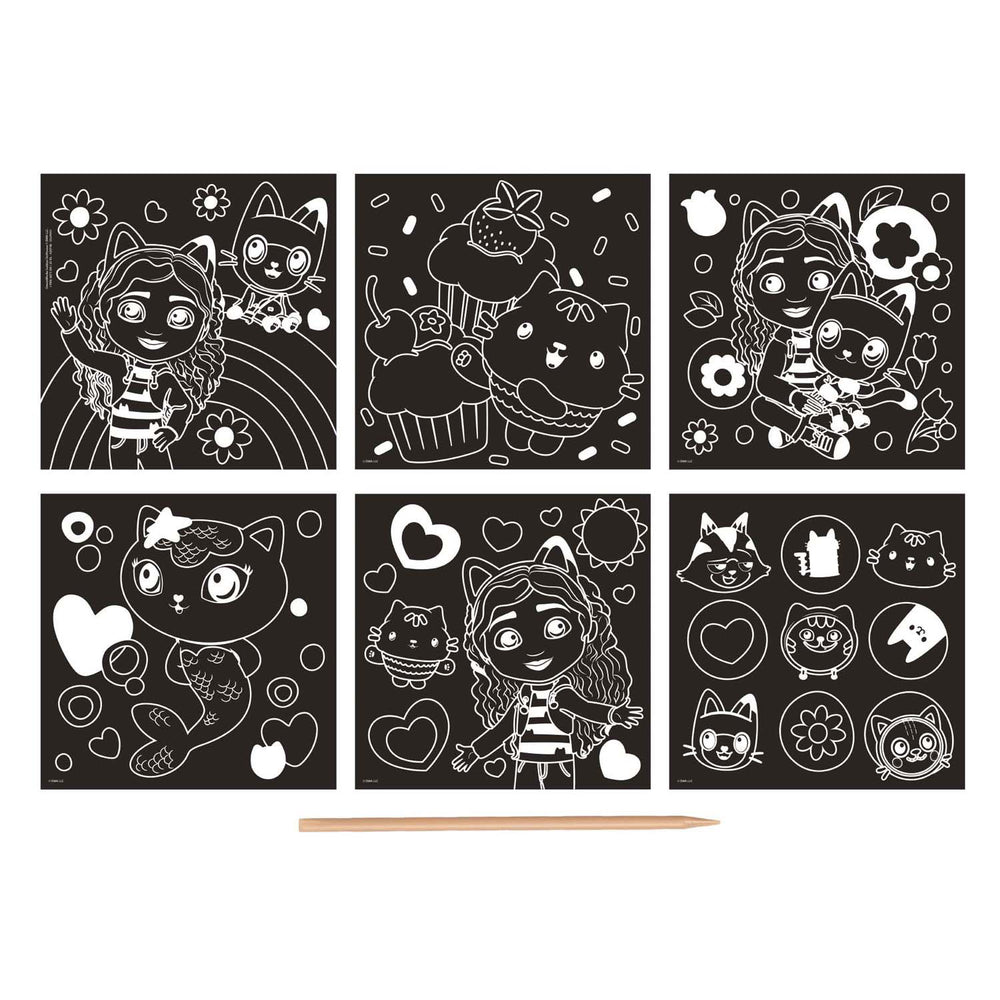 Las tarjetas de rasguño creativas del grupo de artesanía Gabby's Poppenhuis, 7dlg.