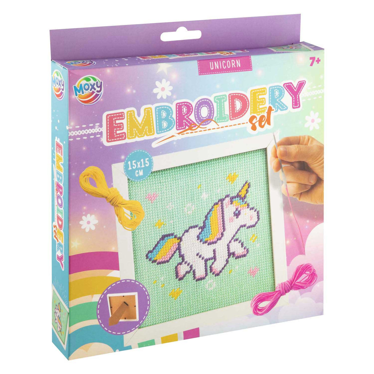 Creative craft group moxy embroidery set in frame 15x15cm