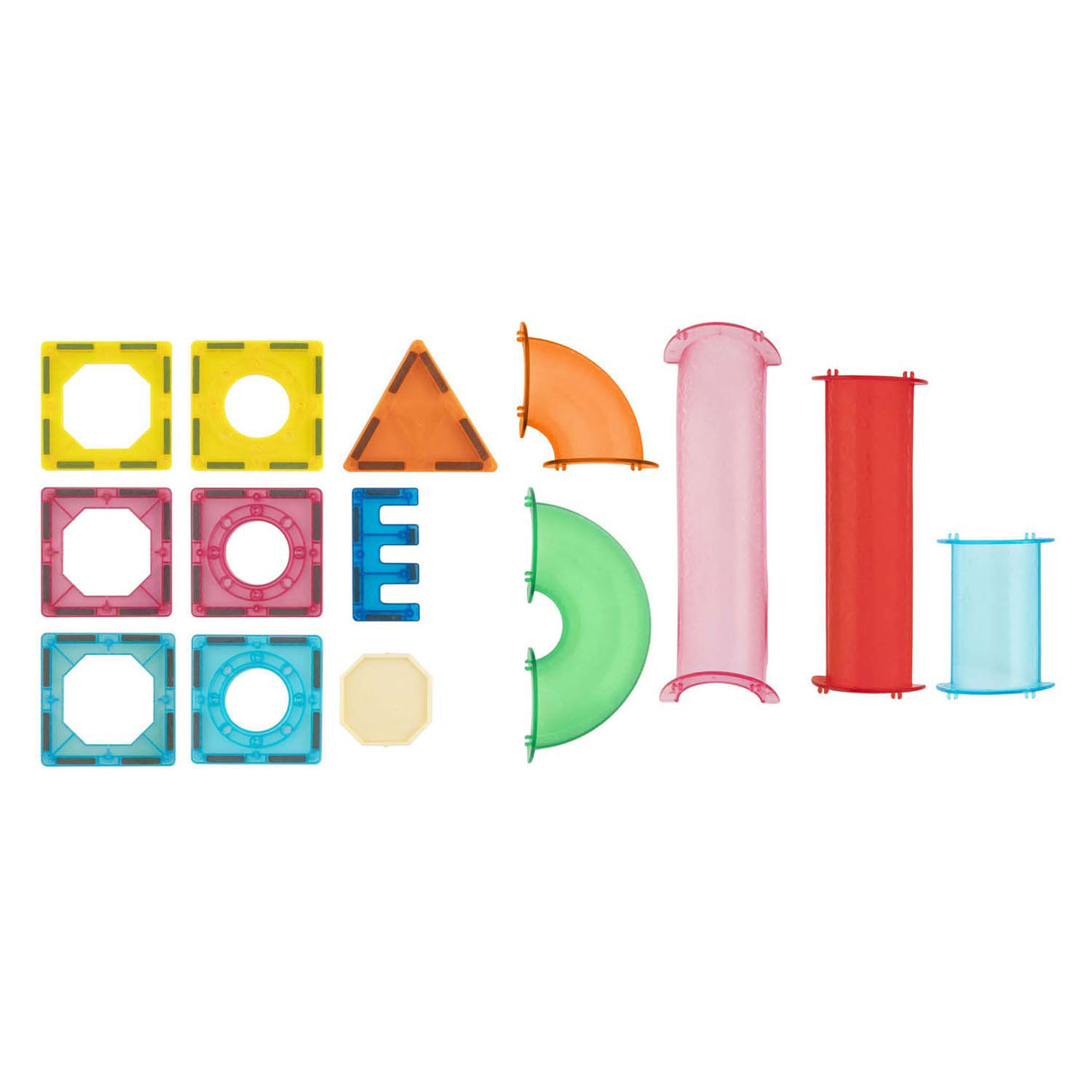 Creative craft group building toys magnetic tiles xl with storage bag, 96 pcs.