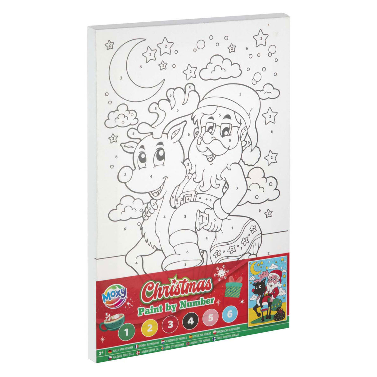 Pintura de lienzo de grupo de manualidades creativas al número de Navidad