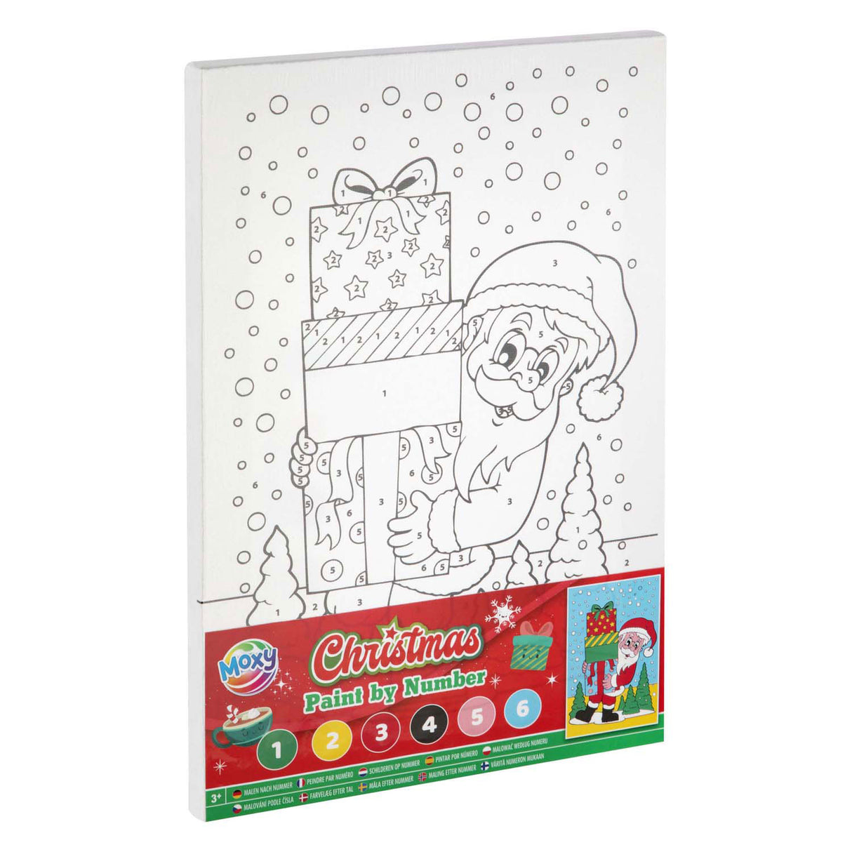 Pintura de lienzo de grupo de manualidades creativas al número de Navidad