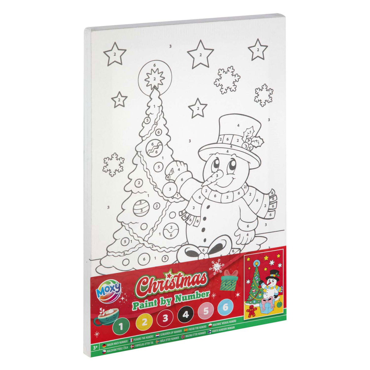 Pintura de lienzo de grupo de manualidades creativas al número de Navidad