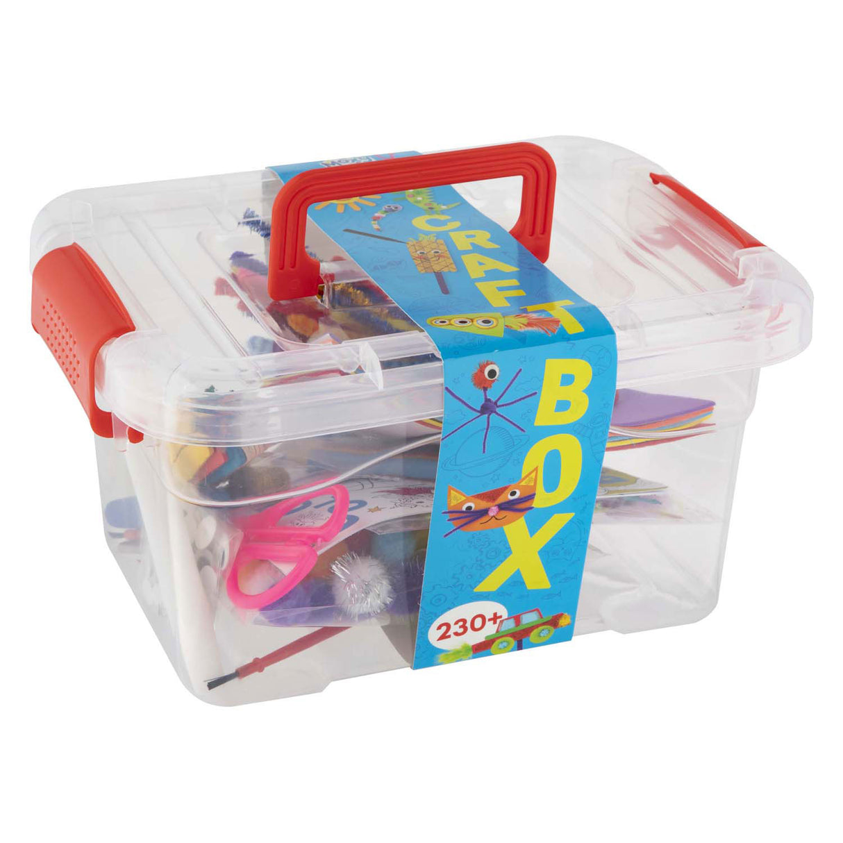 Creative craft group craft box with diverse craft materials, 240 pcs.