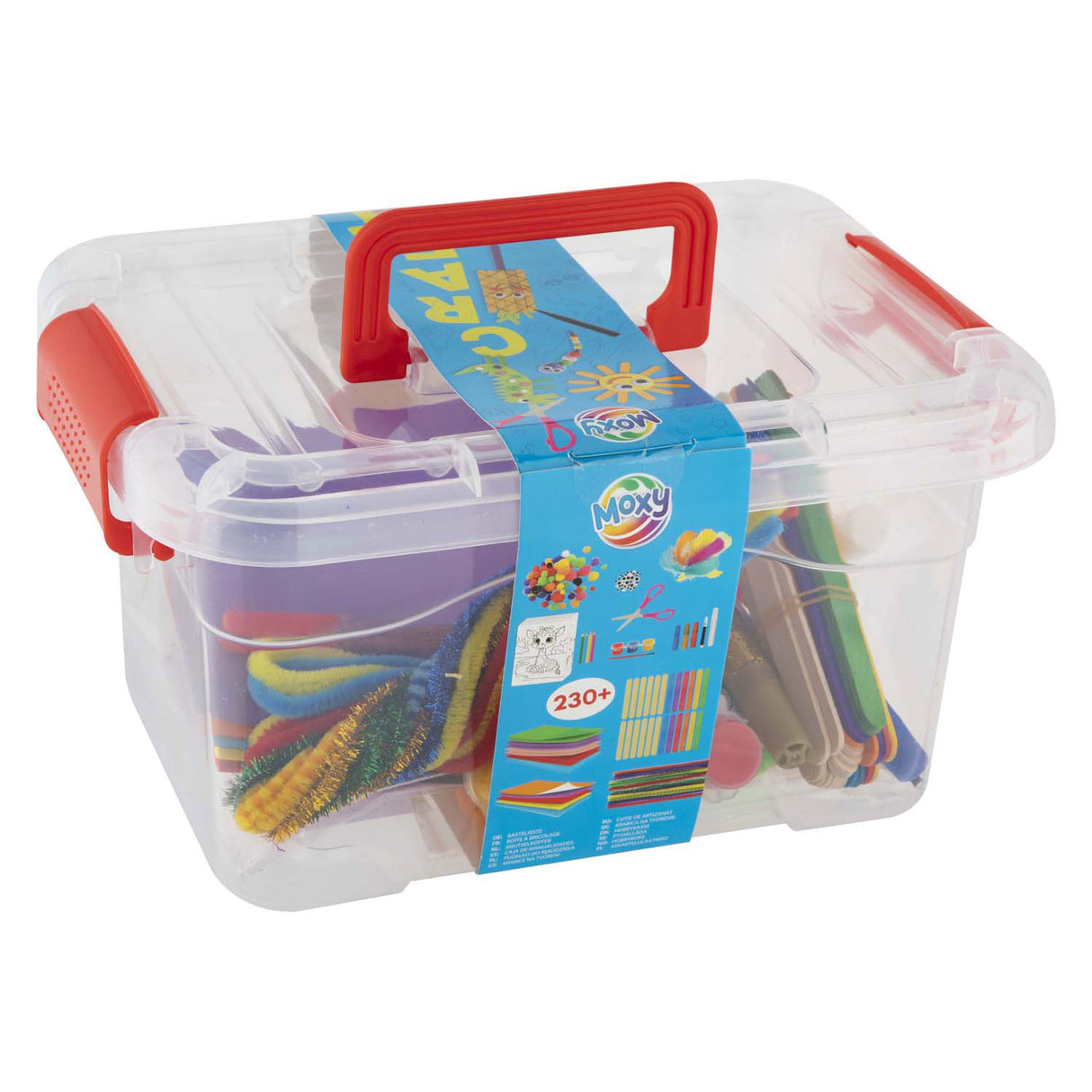 Creative craft group craft box with diverse craft materials, 240 pcs.