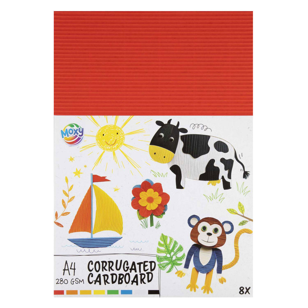 Creative Craft Group Ribbed Craft Cardstock A4, 8 Sheets, 8 Colors