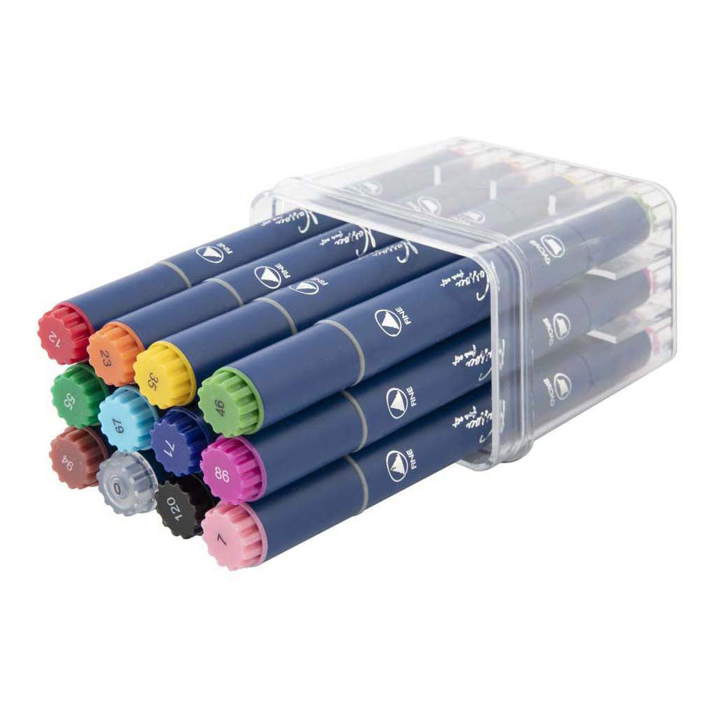 Nassau ronde dual markers - 12st.