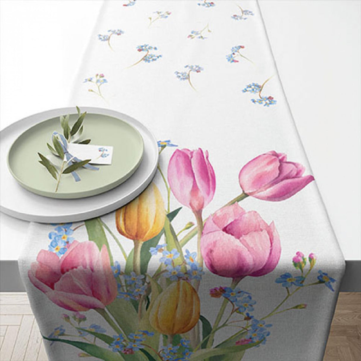 Ambiente tafelloper tulips bouquet 40x150cm