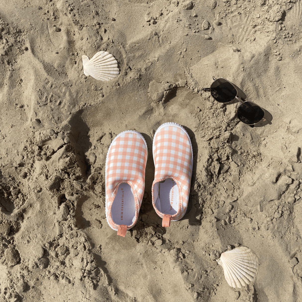 Cuadrícula del atardecer | Zapatos de agua blanca de naranja - Tamaño 19-32