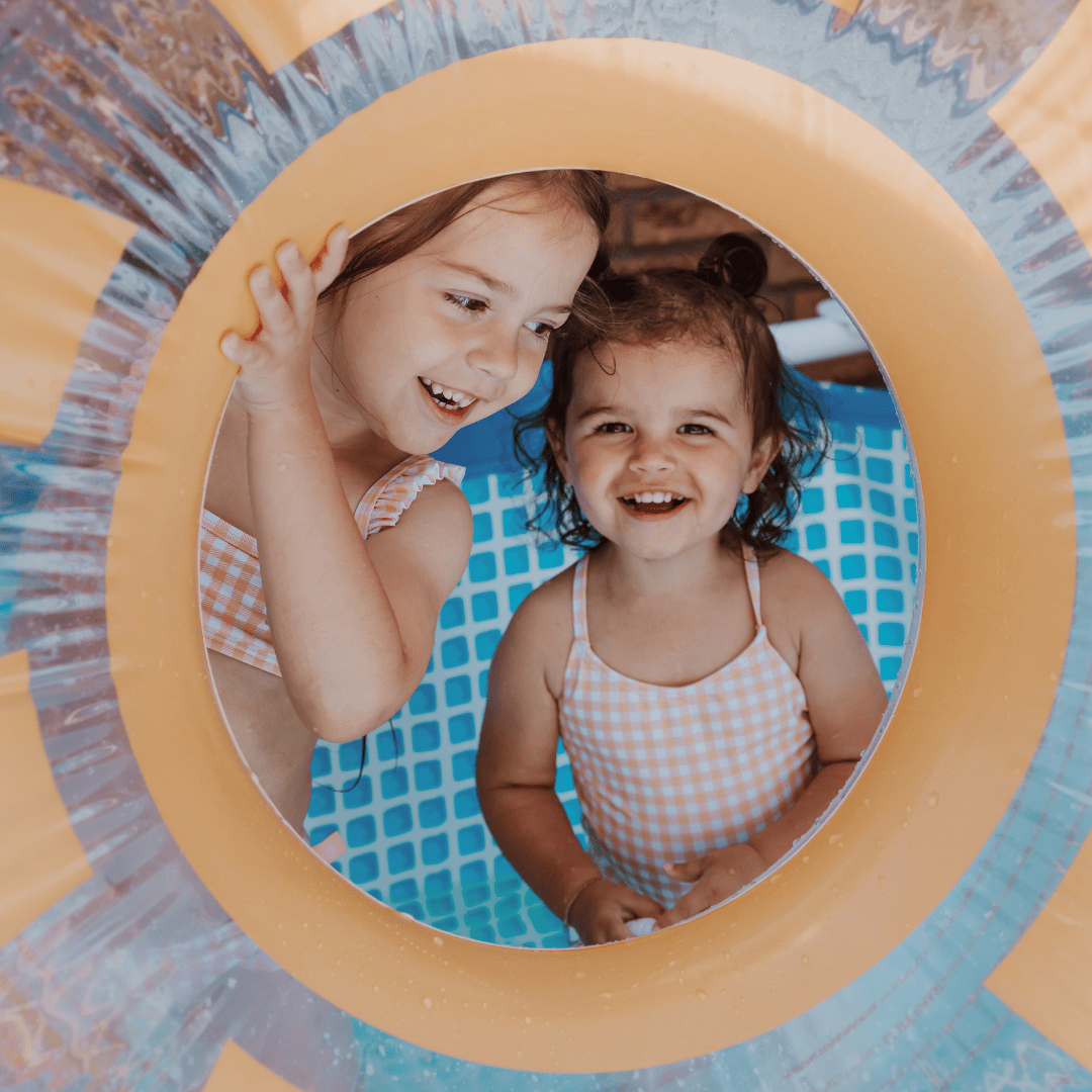 Sunshine | Fascia di nuoto bianco giallo xl Ø 105 cm