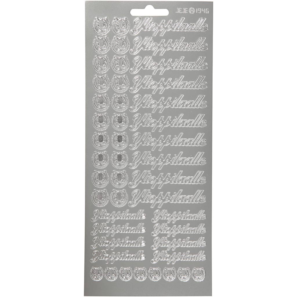 Creativ company stickers, ylioppilaalle, sheet 10x23 cm, silver, 1 sheet