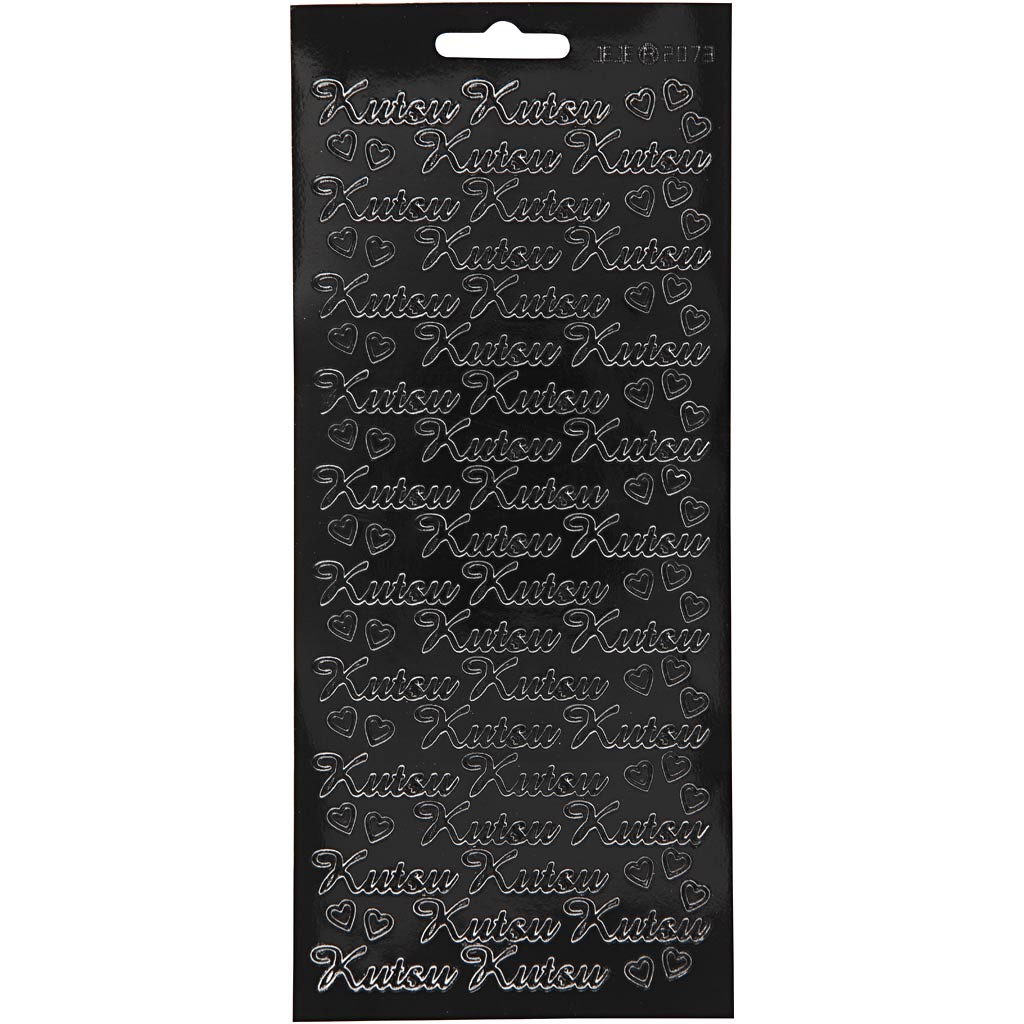 Creativ company stickers, kutsu, vel 10x23 cm, black, 1 vel