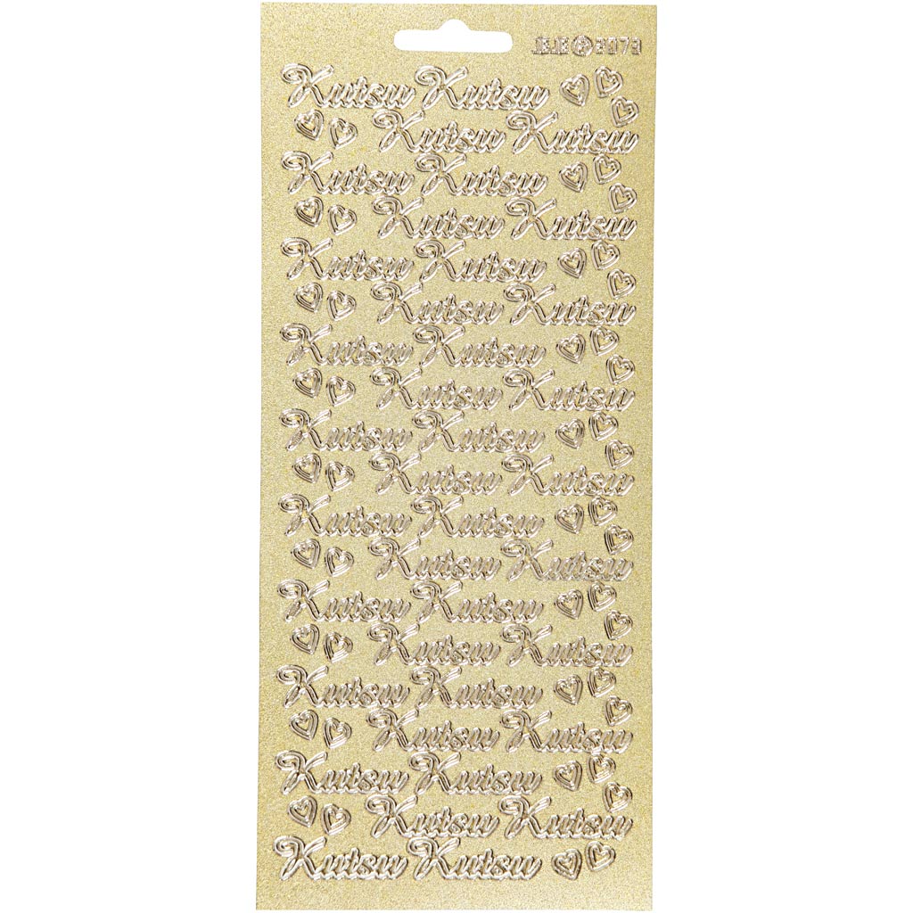 Creativ company stickers, kutsu, sheet 10x23 cm, gold, 1 sheet