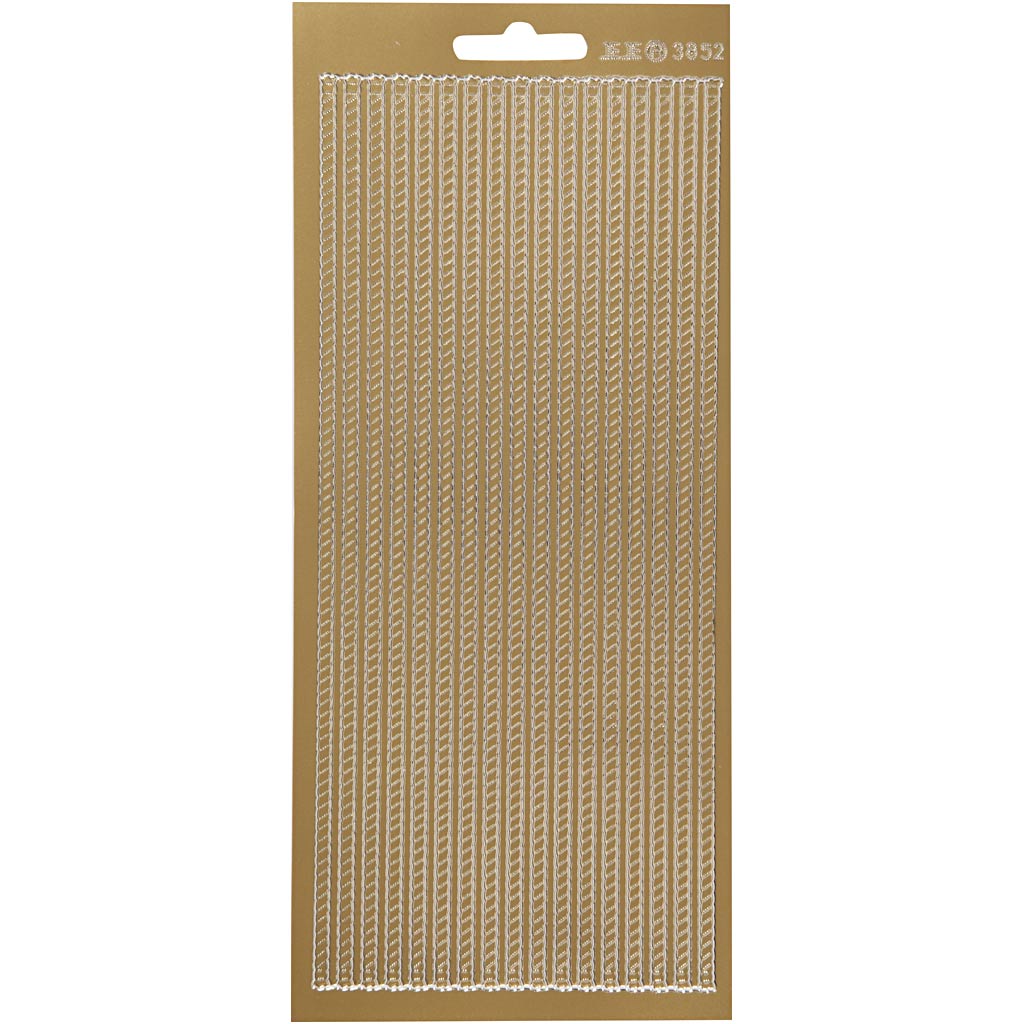 Creativ company stickers, borders, sheet 10x23 cm, gold, 1 sheet