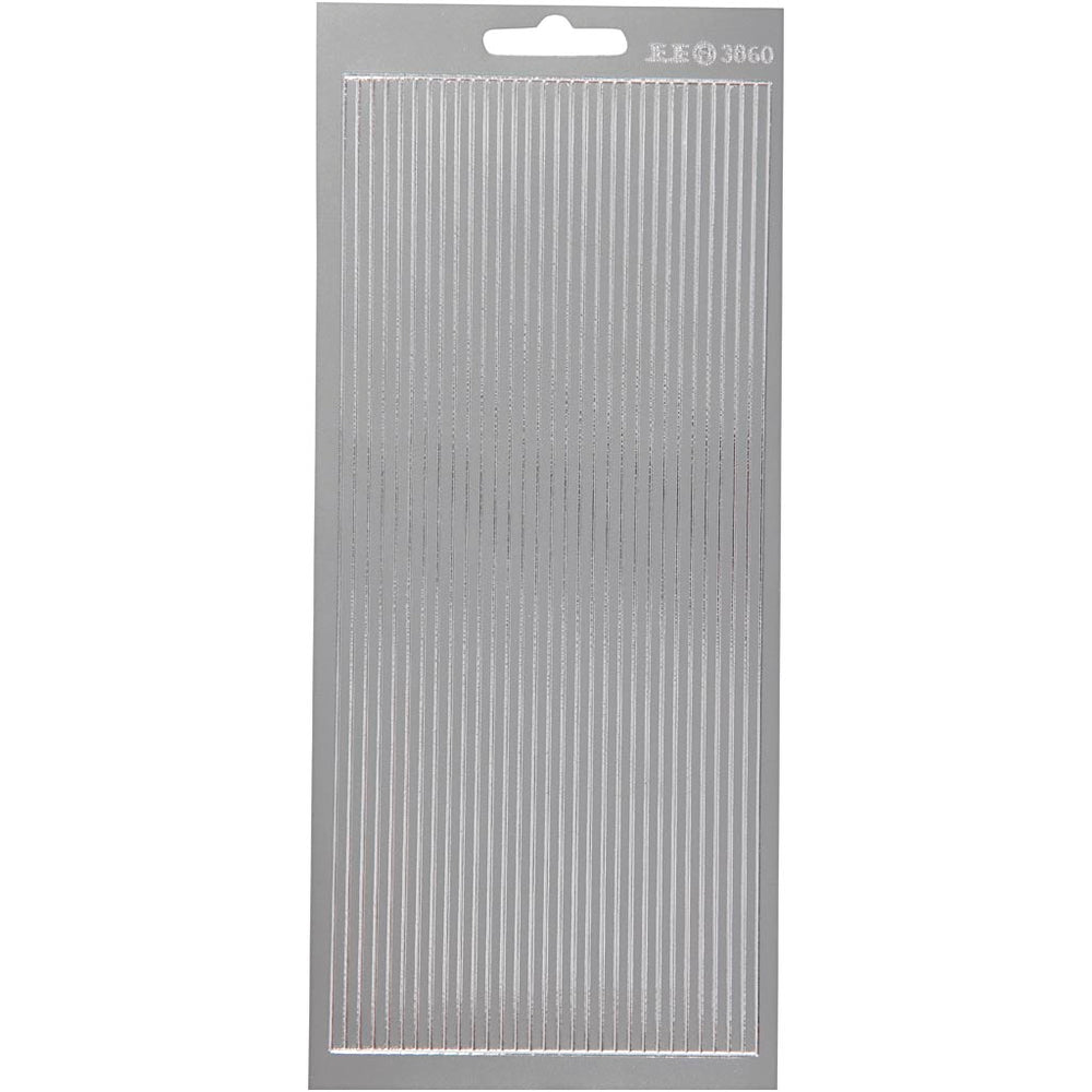 Creativ company stickers, borders, sheet 10x23 cm, silver, 1 sheet