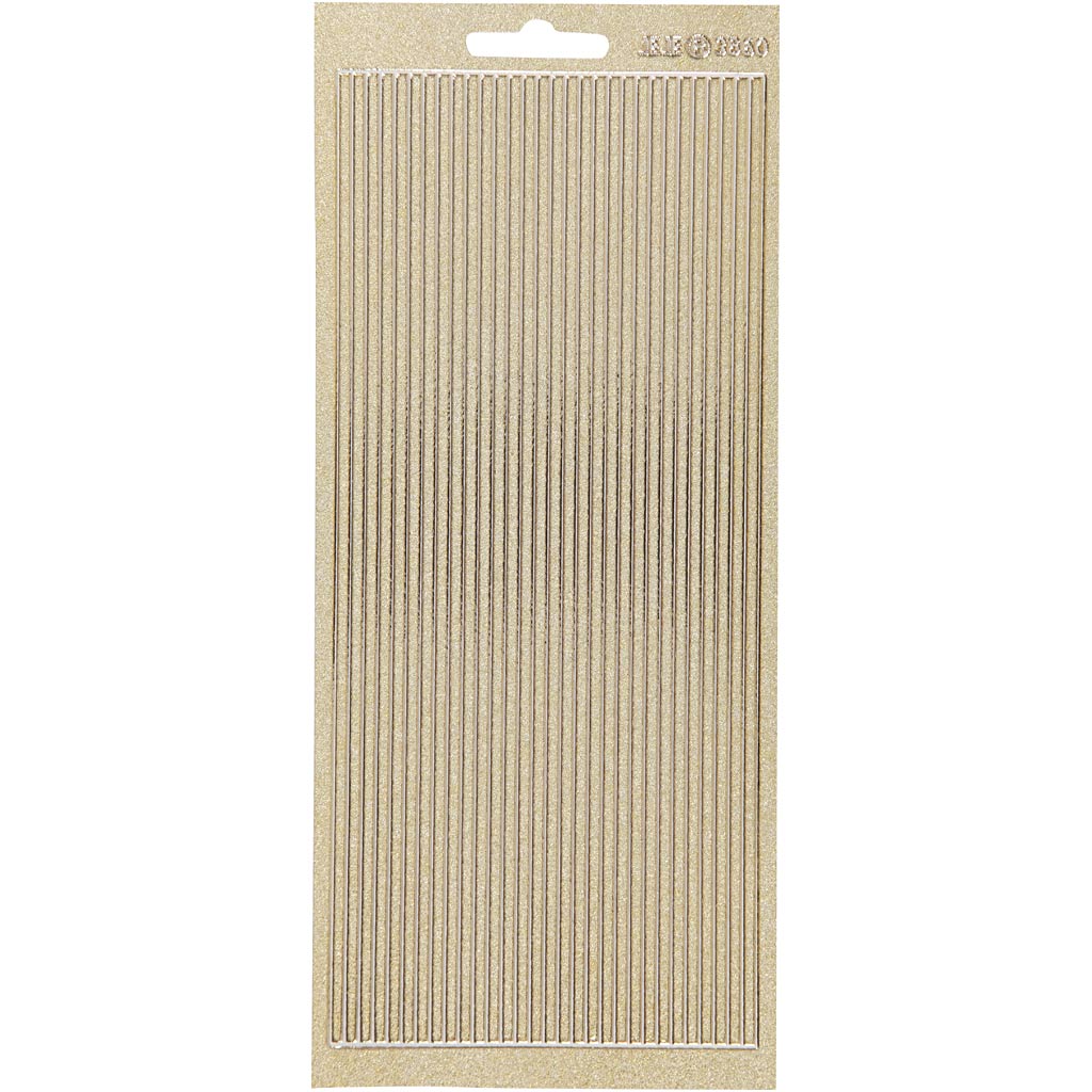 Creativ company stickers, borders, sheet 10x23 cm, gold, 1 sheet