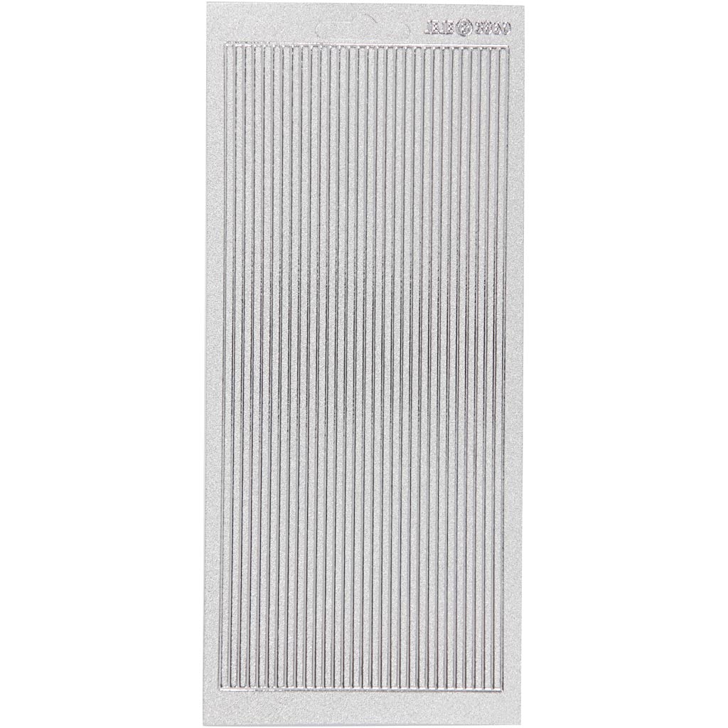 Creativ company stickers, borders, sheet 10x23 cm, silver, 1 sheet