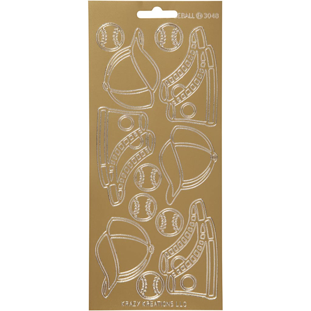 Creativ company stickers, sport, sheet 10x23 cm, gold, 1 sheet