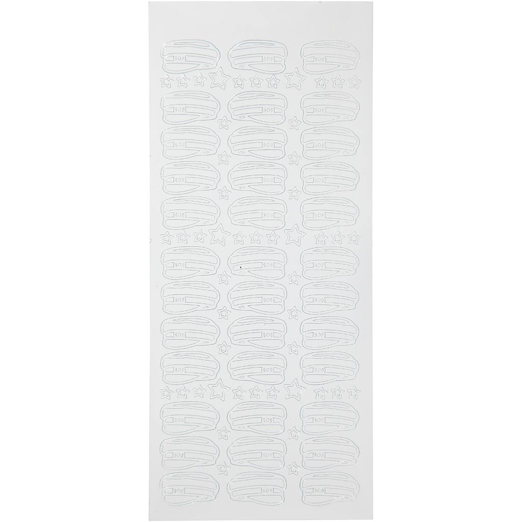 Creativ company stickers, student's cap, sheet 10x23 cm, white, 1 sheet