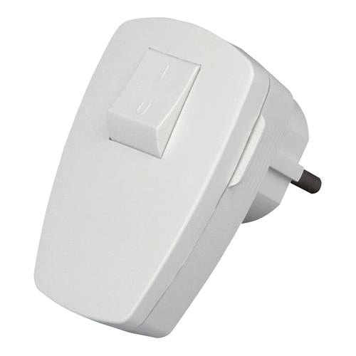 Kopp stekker geaard 220v haaks met schakelaar (nml)