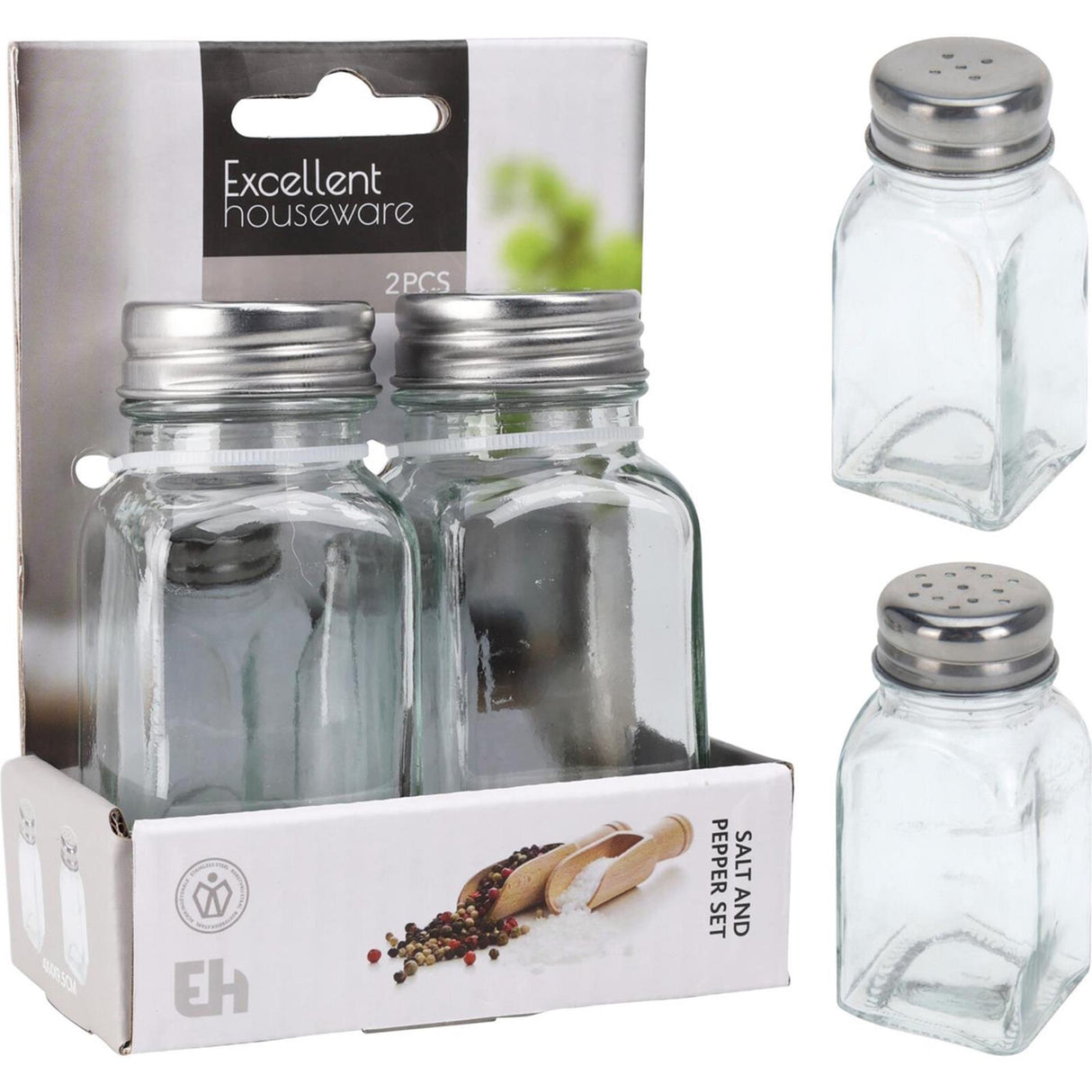 Excelent houseware peper-en zout set glas