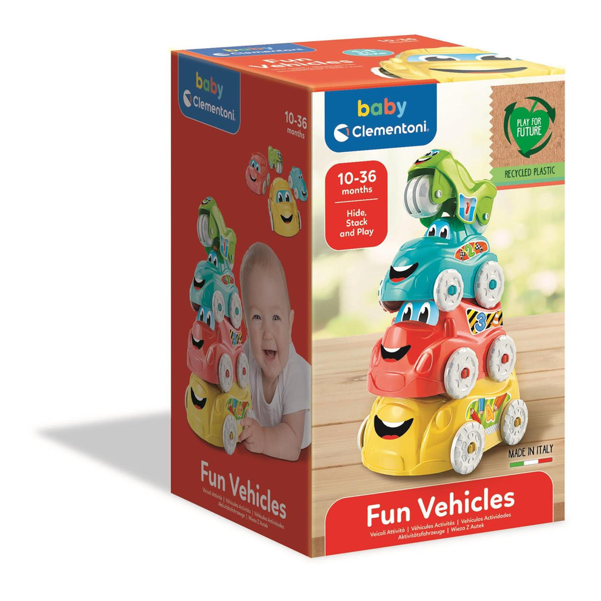 Clementoni Stacking Tower Vehicles, 4pcs.