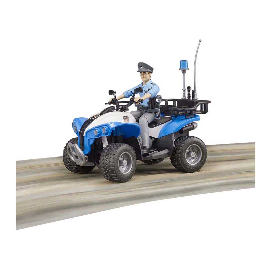 Bruder bworld police quad with policewoman 1:16