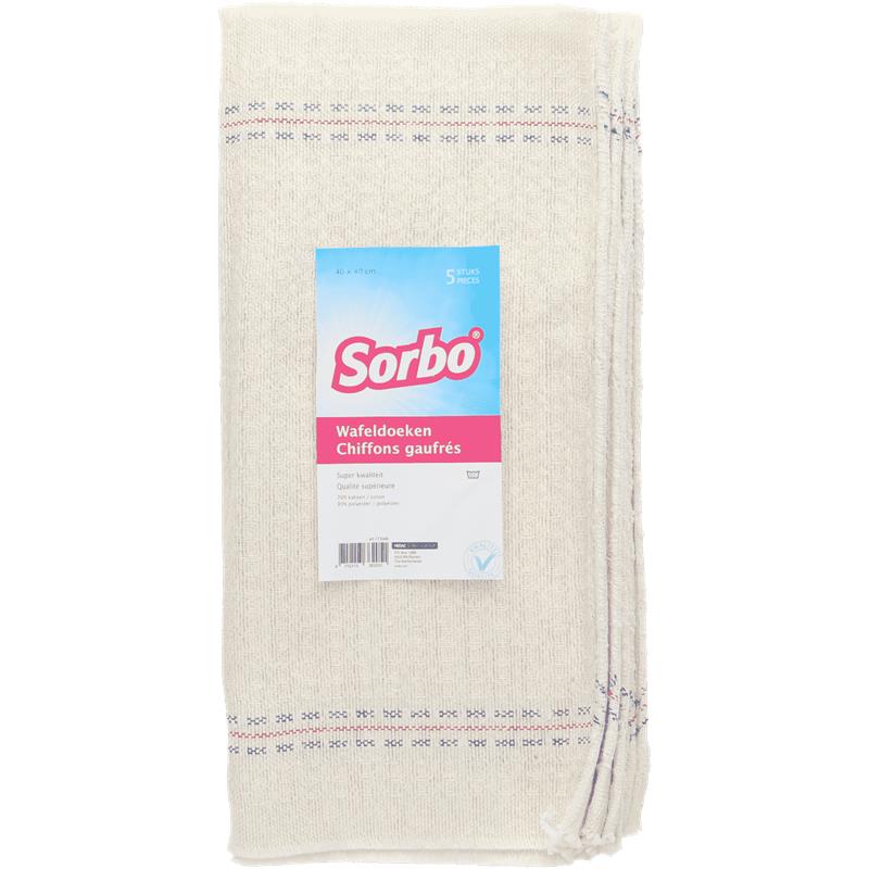 Panos para waffles Sorbo 40x40cm, embalagem de 5
