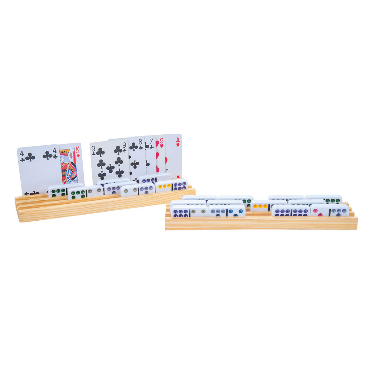Wooden Domino Card Holder, 4 pcs.